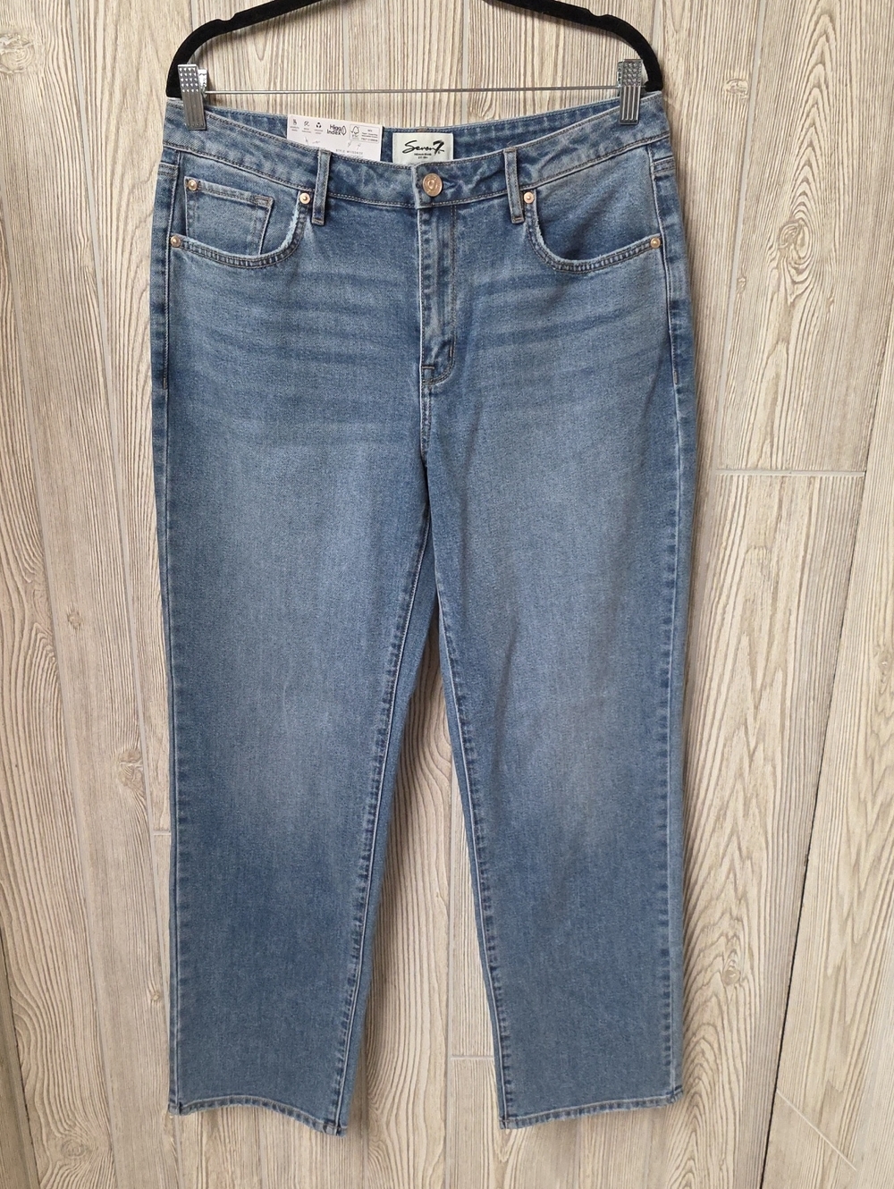 Seven7 Loose Straight Jeans High Rise Womens Size 8 NWT